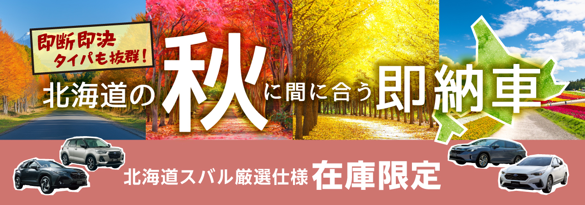 北海道の秋に間に合う即納車