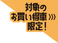対象のお買い得車限定！