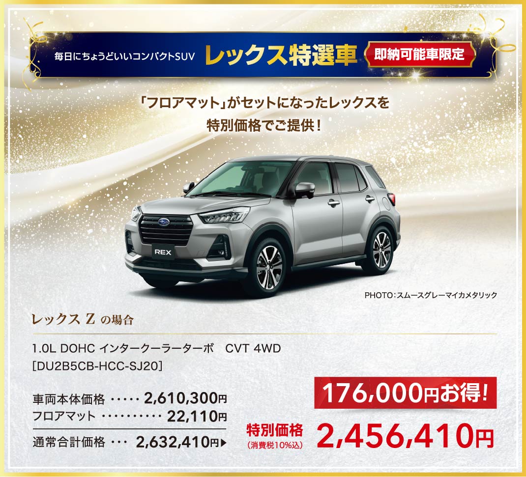 毎日にちょうどいいコンパクトSUV レックス特選車