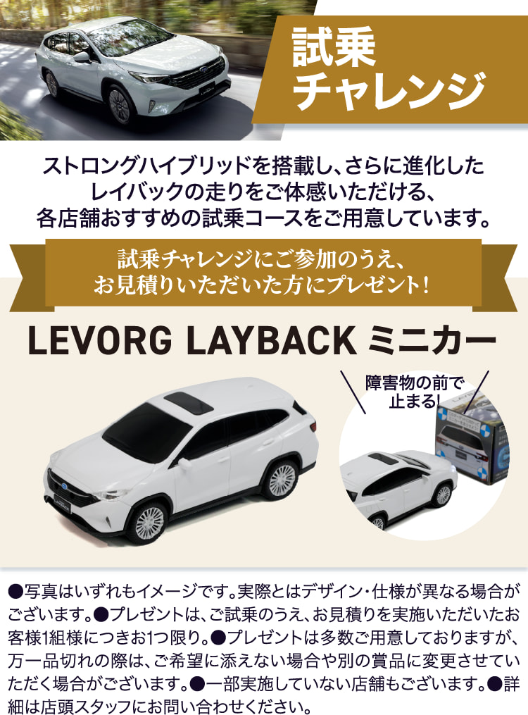 NEWレイバックデビューフェア｜北海道スバル株式会社 | 北海道スバル