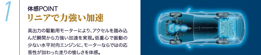 体感POINT1 リニアで力強い加速