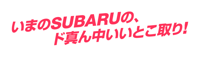 いまのSUBARUの、ド真ん中いいとこ取り！