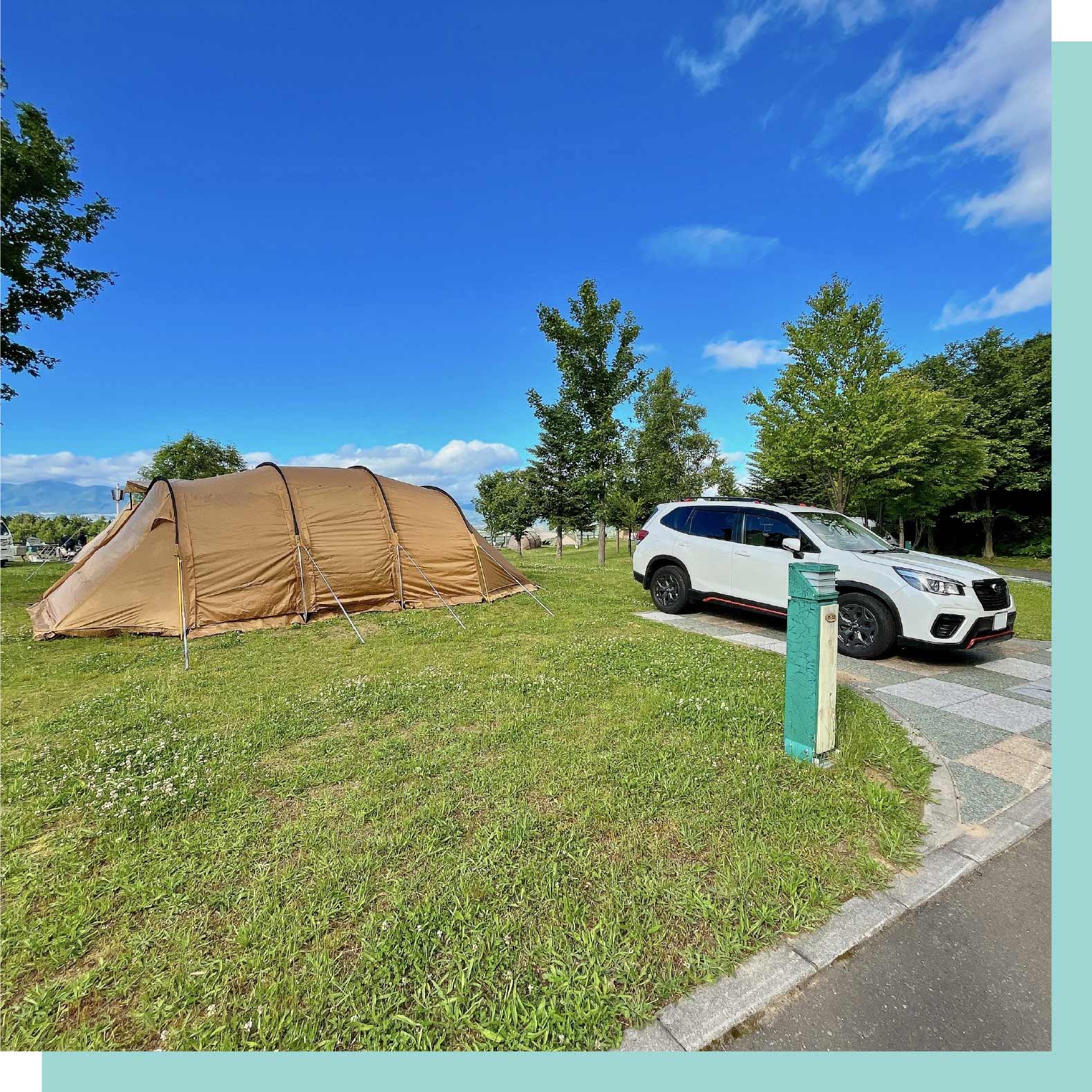 北海道スバル 秋スバル大賞写真　夫婦と愛車でキャンプ