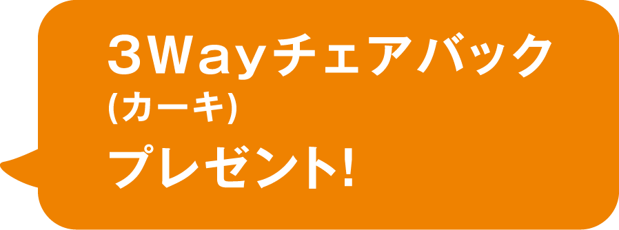 北海道スバル 3Wayチェアバック(カーキ)プレゼント！