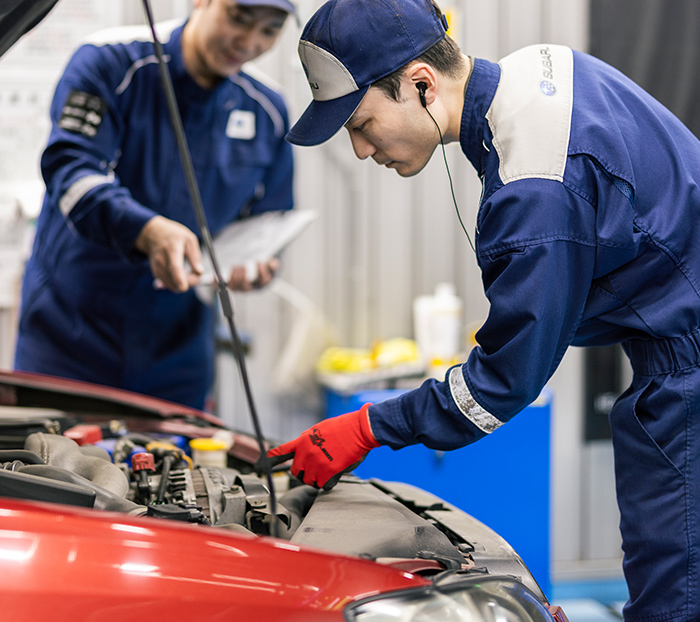 スバル車専用の整備機器で安心・確実