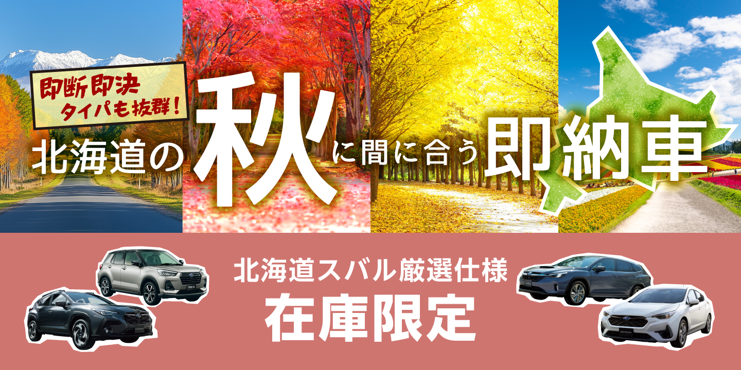 北海道の秋に間に合う即納車